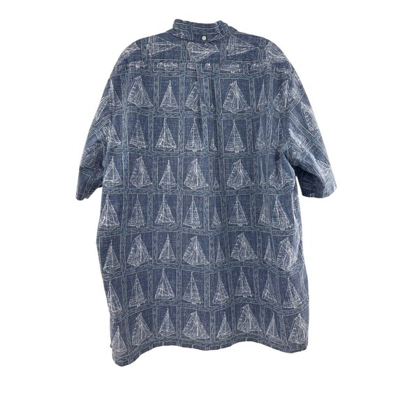 Dietrich Varez Reyn Spooner Mens Nautical Sailboat Print Blue‎ Button-Down Shirt - Picture 4 of 9